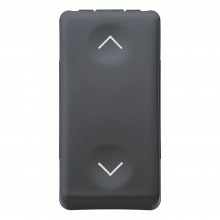 BUTON 1P 250V c.a. - NO+NO 10A - CU INTERBLOCARE - SIMBOL sus ȘI JOS - 1 MODUL GW21521 NEGRU