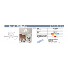 LUSTRA LED  DIMABILA 50W CU 3 BRATE 3 CULORI+IR 450mm x 85mm