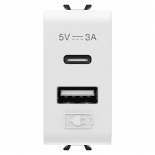 GEWISS CHORUS ALB PRIZA USB TYPE A+C 5V 3A 1M