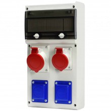 Tablou de santier echipat 11M IND E2 cablat 5P 1X32A  1X16A 2XSCHUKO IP44 633.RO0025 SCAME