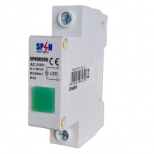 LAMPA DE SEMNALIZARE PE SINA DIN VERDE 20mA 230V FI22